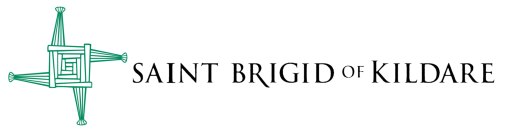 Logo with the text Saint Brigid of Kildare.