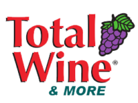 Logo with the text Total Wine & more and an image of a bunch of grapes on the right hand side.